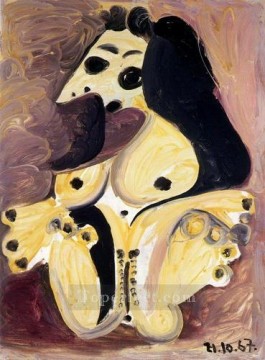  1967 Obras - Nu sur fond malva de face 1967 Desnudo abstracto
